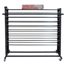 Espositore per tovagliato con taglierina - cm. 50 (l)  x 55 (p) x 140 (h) Senza marca