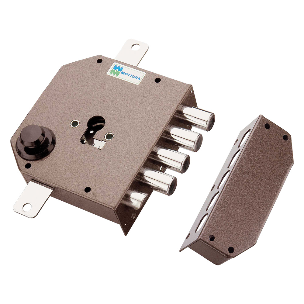 Serratura da applicare triplice per cilindro europeo art. 630 dx   e 63 – mm 132 x  146 Mottura