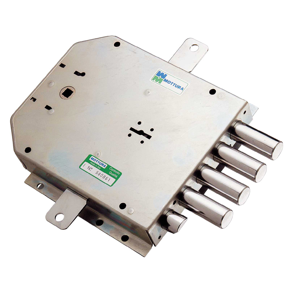 Serratura da applicare triplice per porte blindate art. 555 dx   e 63 – mm 182 x  146 Mottura