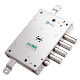 Serratura da applicare triplice per porte blindate art. 52.571 dx e 63 - mm 206 x  136 Mottura