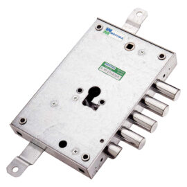 Serratura da applicare triplice per porte blindate art. 85.571 dx e 63 - mm 206 x  136 Mottura