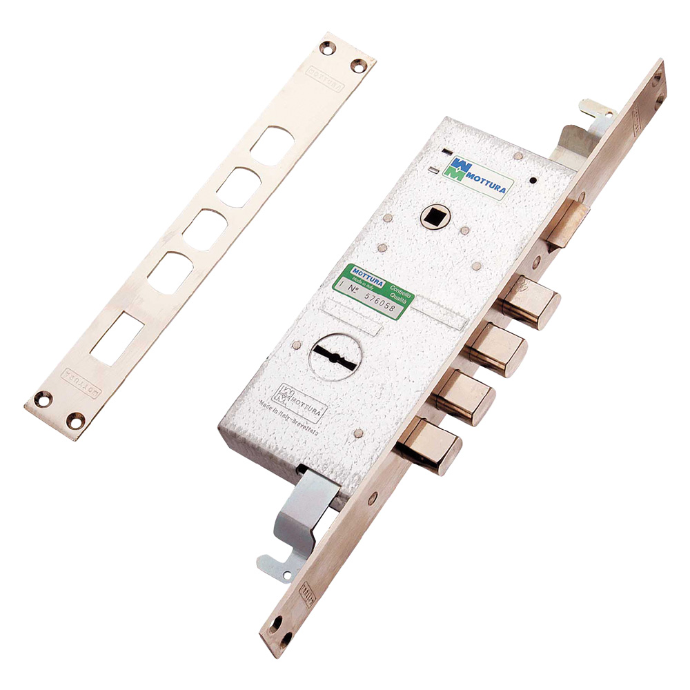 Serratura da infilare triplice per porte blindate art. 72.140 e 47 – scatola mm 194 x 78 Mottura