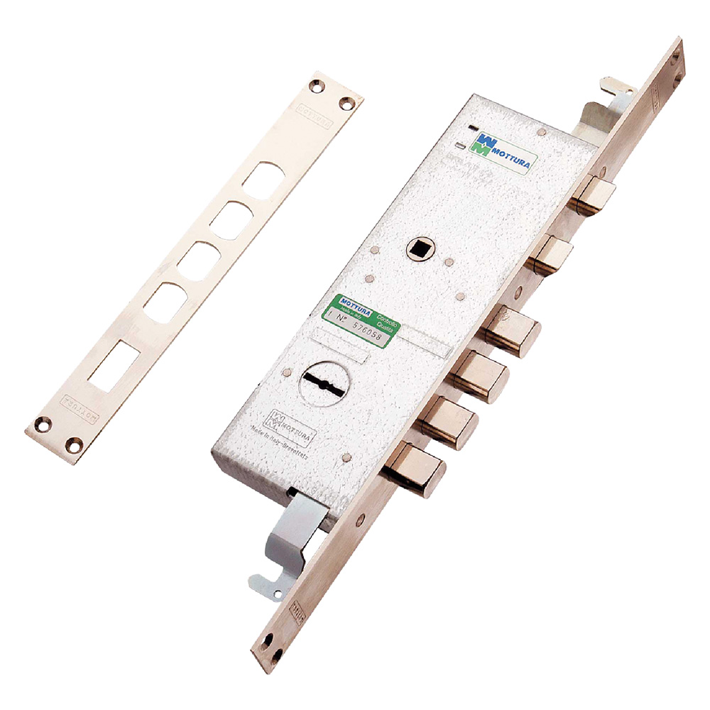 Serratura elettrica da infilare triplice per porte blindate art. 72.14ele e 47 – scatola mm 234 x 78 Mottura