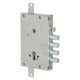 Serratura da applicare triplice per porte blindate art. 56515 e 64 - 2 mandate / 4 catenacci Cisa