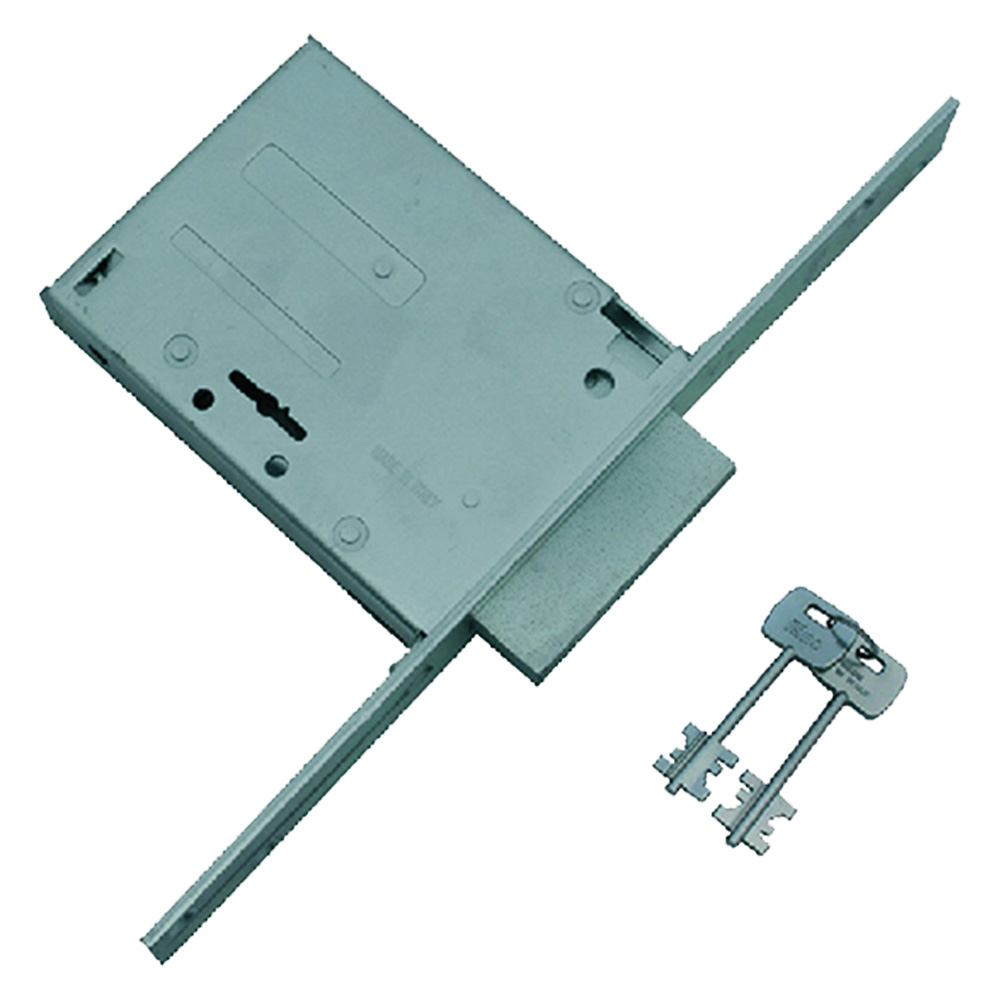 Serratura a doppia mappa da infilare per fascia art. 661 e 52 – scatola mm 105 x  82 x  3 Iseo