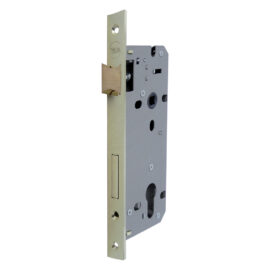 Serratura da infilare per porta legno art. y52x e40 b.quadro -controp.ottone lucido Yale