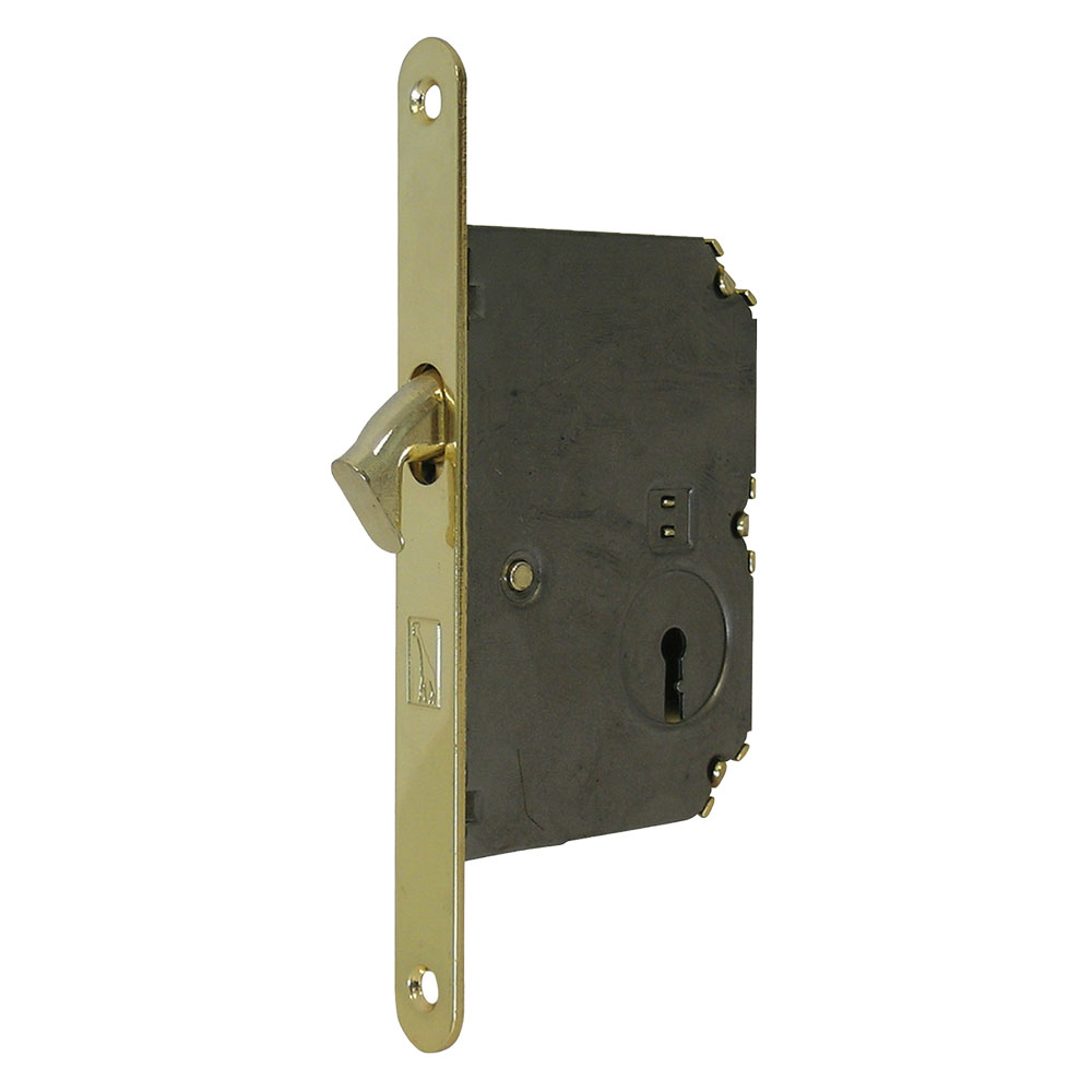 Serratura a gancio mm 50 – ottonata Bonaiti