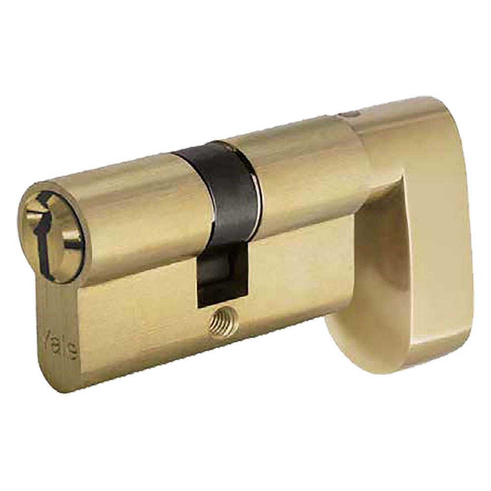 Cilindro sagomato con pomolo a goccia per porte bagno mm 26+10+38 = 74 (31+43) nich.luc. Yale