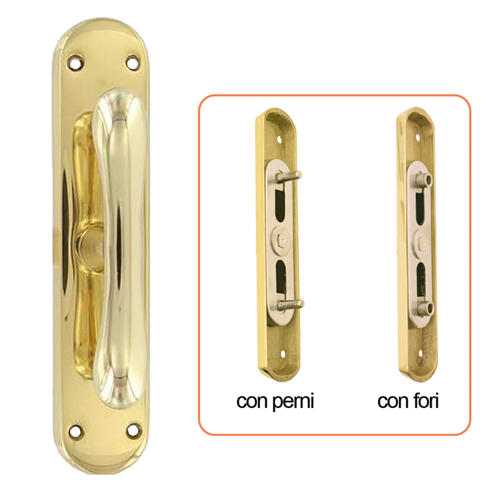 Cremonese ‘goccia’ con fori – cromo satinato Forme