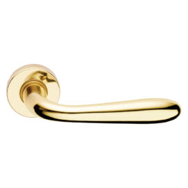 Maniglia porta blindata rosetta tonda 'goccia' dx - lucido verniciato Forme