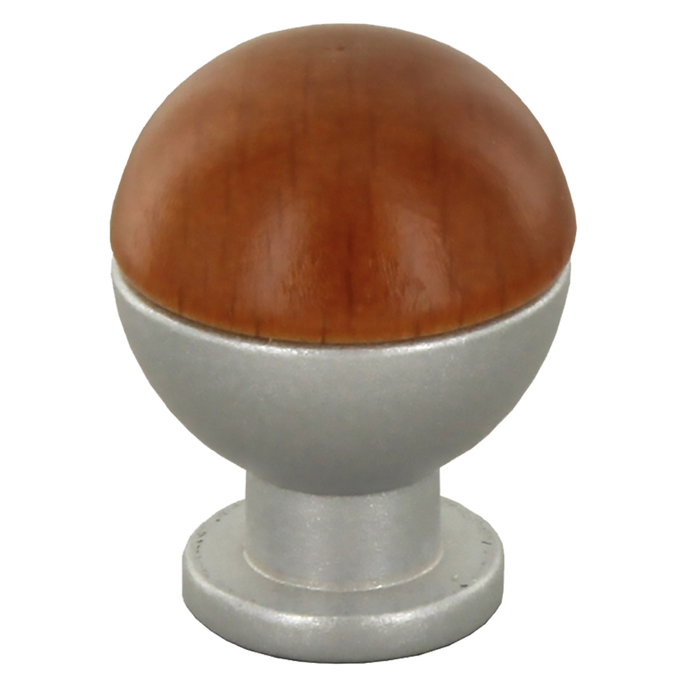 Pomolo in legno/ottone sferico art. 735 mm 18 frassino Senza marca