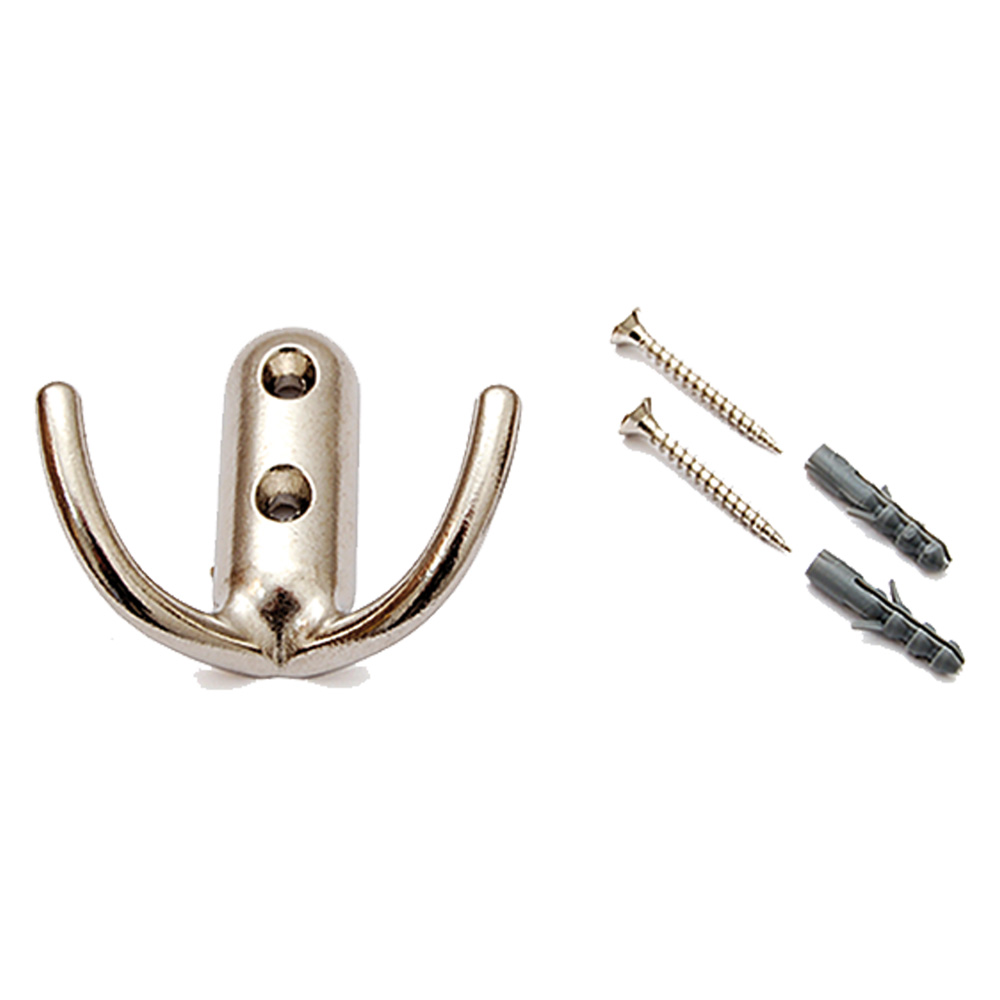 Gancio bigancio nichelato – blister 1 pezzo Senza marca