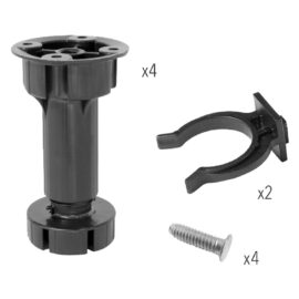 Piedino per mobili regolabile altezza registrabile mm 100 - 130 Senza marca