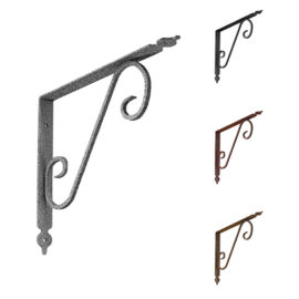 Reggimensola martellata 'toscania' cm 23 x 17,5 nero mart.  port.50 kg Bolis italia