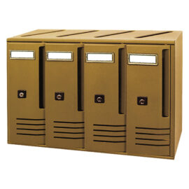 Cassetta postale serie 'cubo' c4 - cm 42 x 17,5 x h 30 verniciata bronzo Alubox