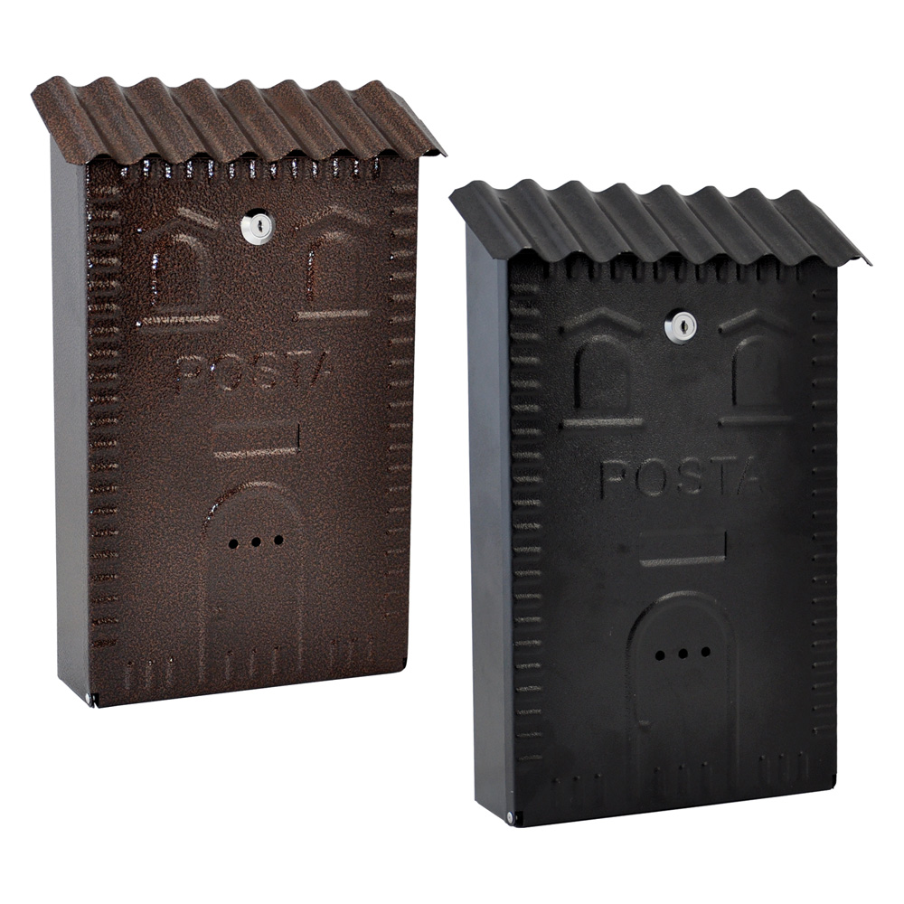 Cassetta postale cm 25 x 9,5 x h 37 – bronzata / marrone Mille