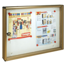 Bacheca porta avvisi 2 fogli cm 55 x 5 x 40 - bronzo Alubox