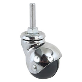 Ruota per mobili art.165/b ø 40 - perno mm 8 x 15 - nera Avo