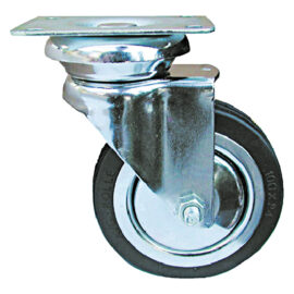 Ruote per mobili art.155 ø 100 piastra mm 90 x 70 Avo