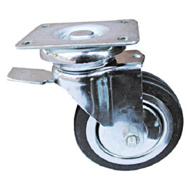 Ruote per mobili art.155/bis ø 80 piastra mm 64 x 50 Avo