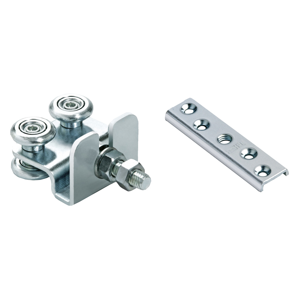 Carrello a 4 cuscinetti con piastra art.40/24+42 ø mm 24 – 10 ma Comunello