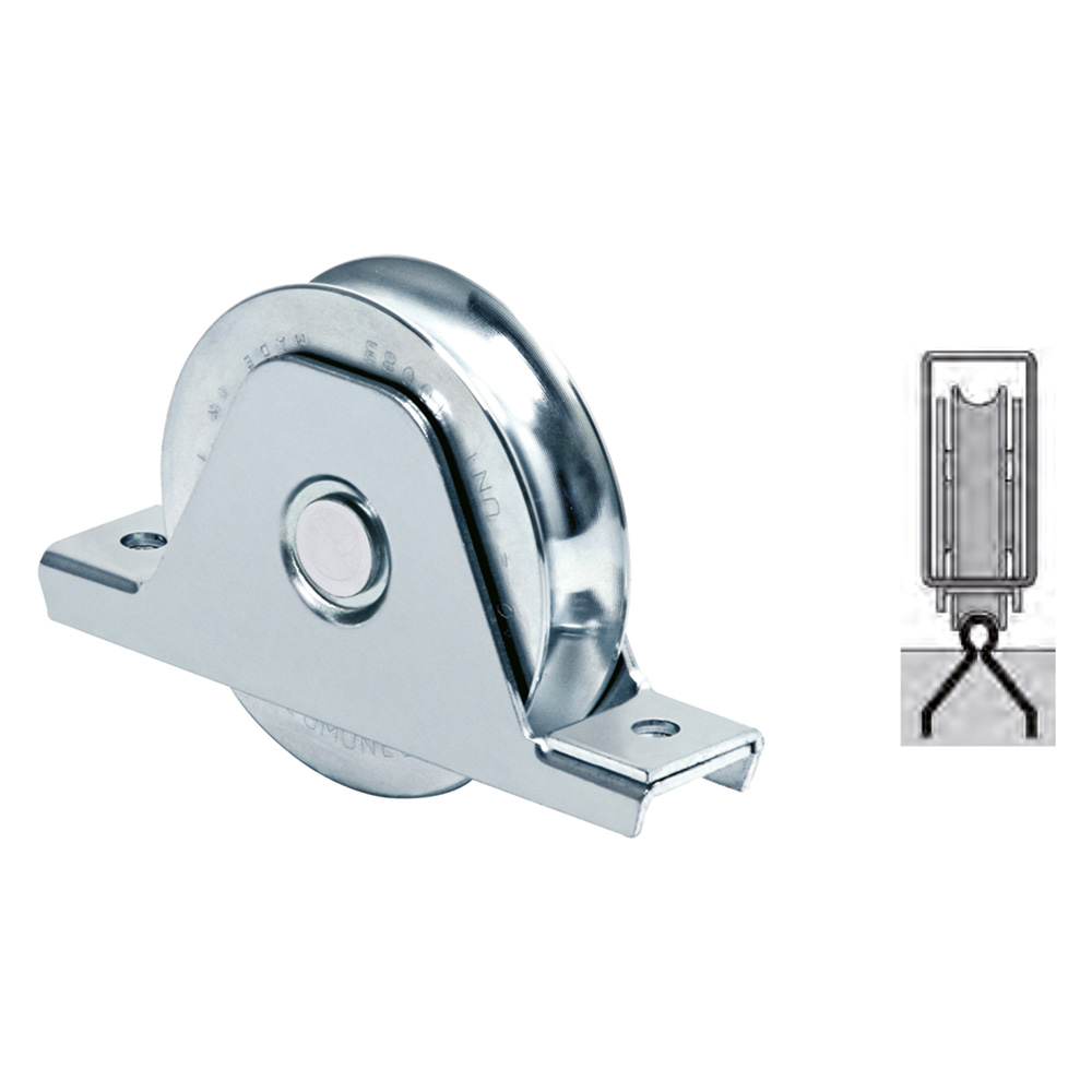 Ruota per cancelli gola a ‘u’ art.337    ø 100 (100s) h.gola 9,5 mm Comunello