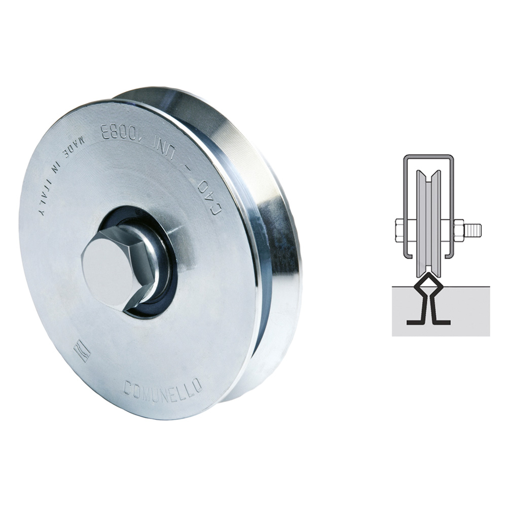 Ruota per cancelli gola a ‘y’ art.306y ø 100 Comunello