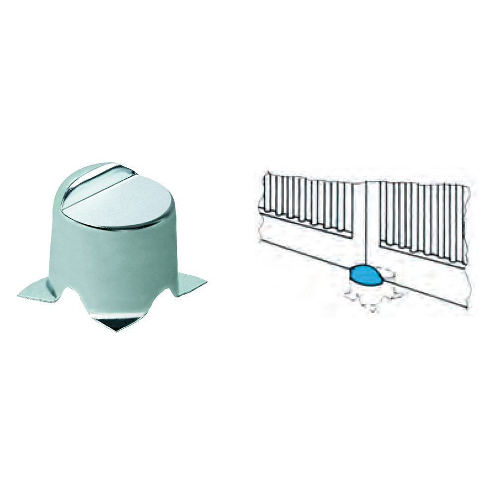 Arresto per cancelli a battente art.170 in acciaio zincato Comunello