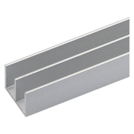 Profilo per fai da te tipo doppia 'u' mm 16 x 12 x 1 - mt 2 col.argento Uniko