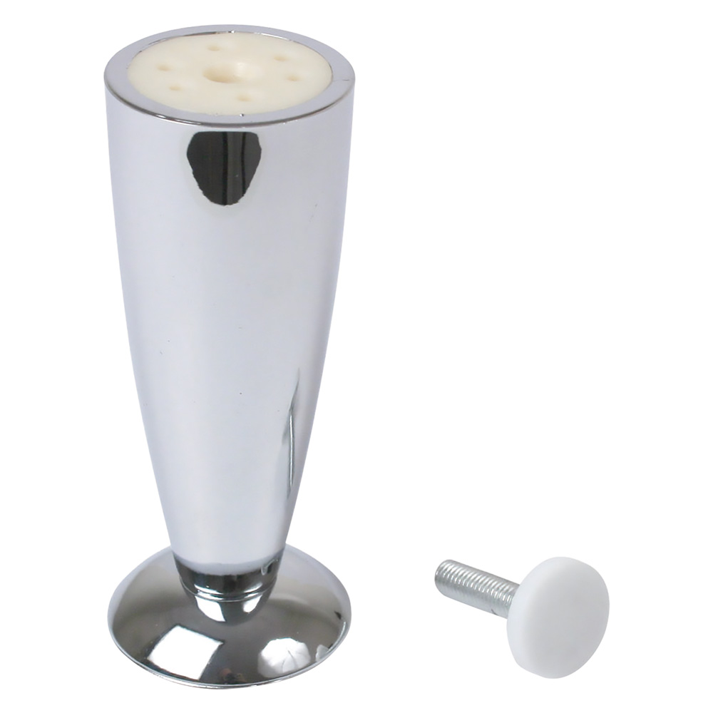 Piedino per mobili regolabile conico h.mm 120 – cromo satinato Senza marca