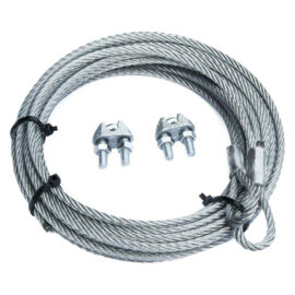 Fune acciaio zincato pretagliata gancio asola mm 4 x 3,0 mt Senza marca