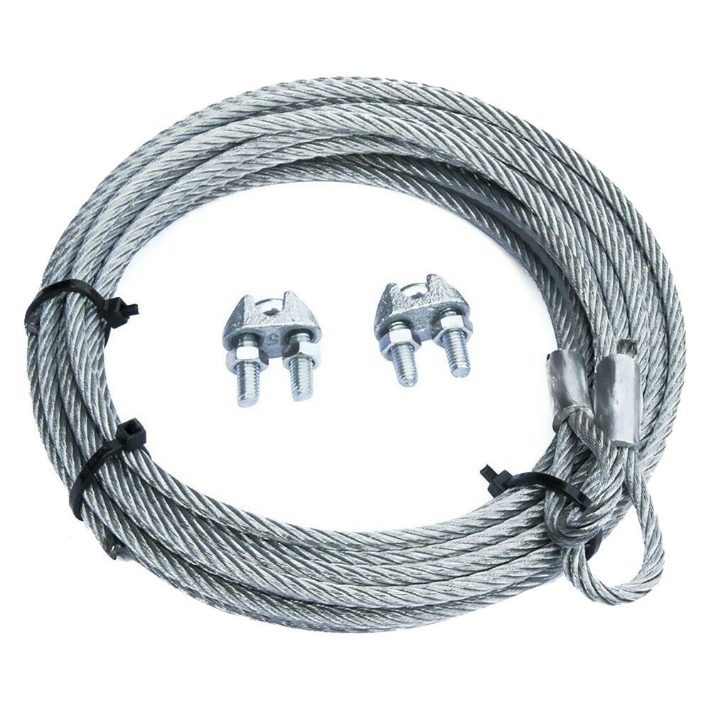 Fune acciaio zincato pretagliata gancio asola mm 4 x 2,5 mt Senza marca