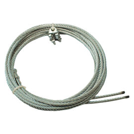 Fune acciaio zincato pretagliata gancio a 't' mm 4 x 3,5 mt Senza marca