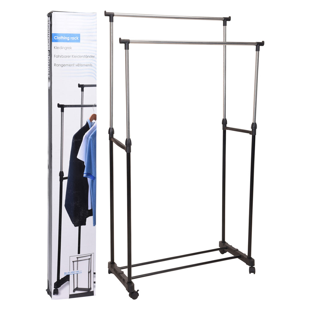 Appendiabito doppio ‘dubbel’ cm 80 x 42 x h 90>160 – nero Senza marca