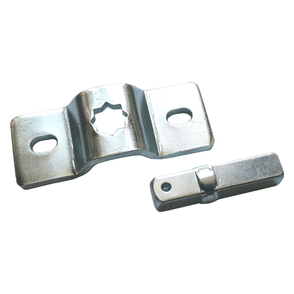 Supporto fissaggio per motore tapparelle completo di perno quadro Aprimatic