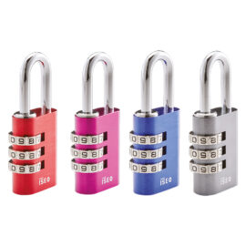 Lucchetto cifrato per bagagli colorato rosa Iseo