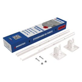 Stendibiancheria ribaltabile da muro verniciato bianco Senza marca