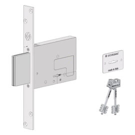 Serratura a doppia mappa da infilare per fascia per ferro '2031' e 60 - 4 mandate / corsa 40 mm Securemme