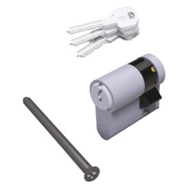 Mezzo cilindro profilato serie 'ky' mm 25+10+5 = 40 (30+10) cromo satinato Securemme
