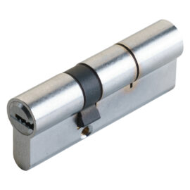 Cilindro profilato doppio serie 'k2' mm 25+10+45 = 80 (30+50) cromo satinato Securemme