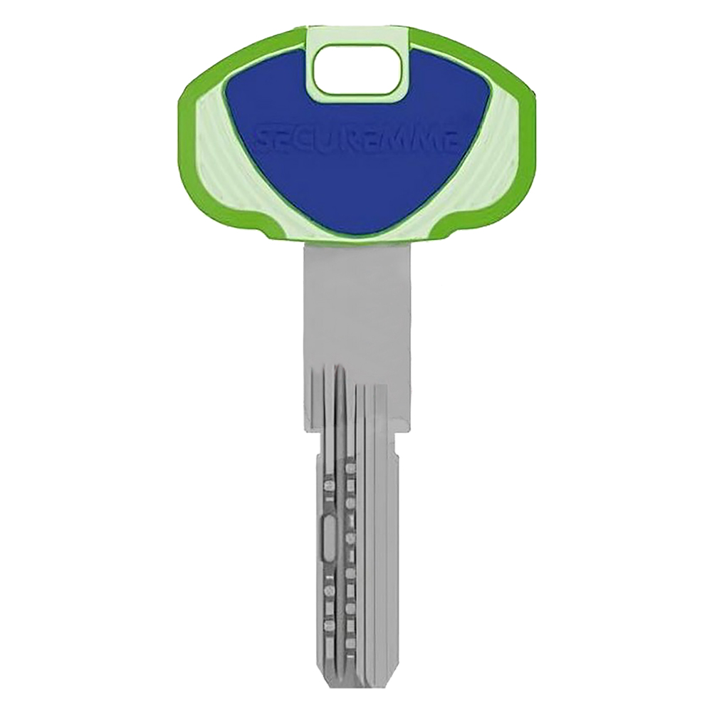 Chiave per cilindro serie ‘evo k22’ lunghezza 70,5 mm – testa 23,7 x 38 mm Securemme