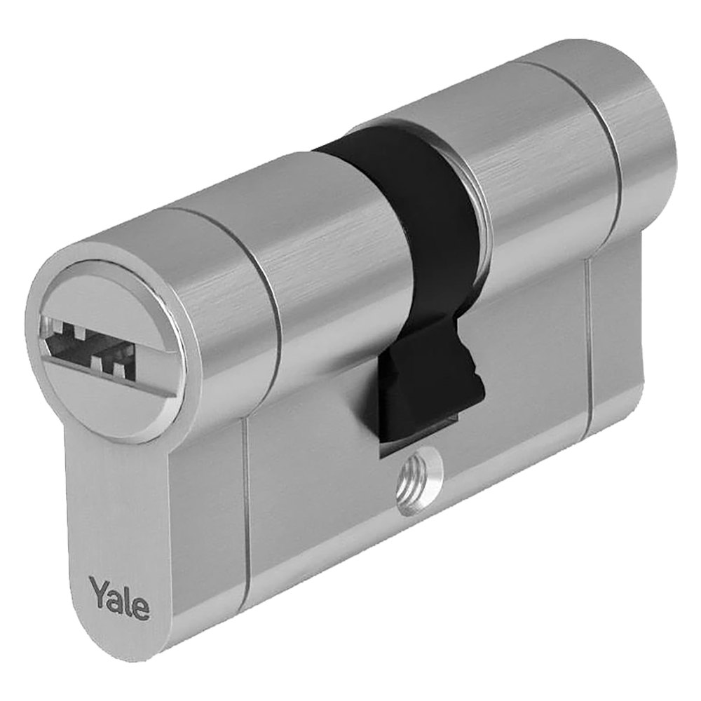 Cilindro profilato doppio serie ‘y1500’ mm 25+10+65 = 100 (30+70) nichelato Yale