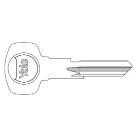 Chiave ottone nichelato profilo destro Yale