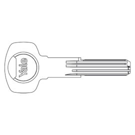 Chiave ottone nichelato profilo reversibile Yale