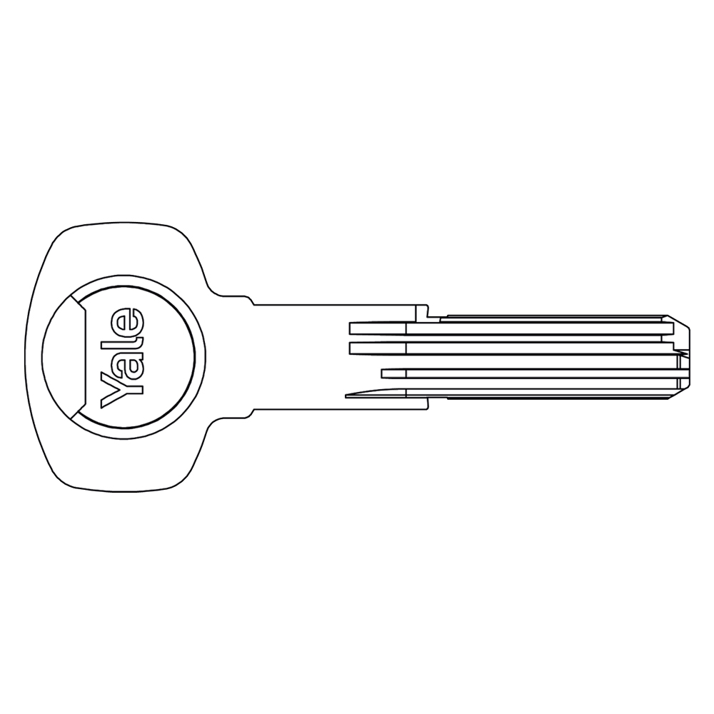 Chiave ottone nichelato profilo reversibile Yale