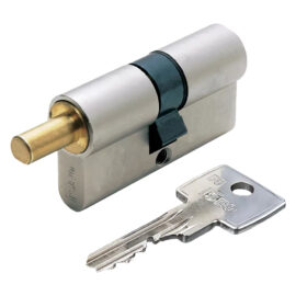 Cilindro sagomato per pomolo 'r6 extra s' mm 30+10+30 = 70 nichelato (35+35) Iseo