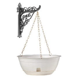 Ciotola per fiori 'paglia' kit appendibile Ø cm 30xh.13 - panna Bama