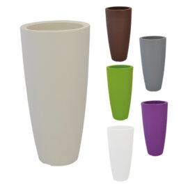 Vaso tondo 'stilo' Ø cm 40xh.90 - 20 lt. avorio Senza marca