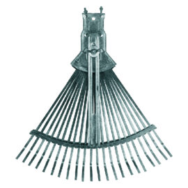 Scopa da giardino regolabile tipo leggero - zinco cromato grigio Lif