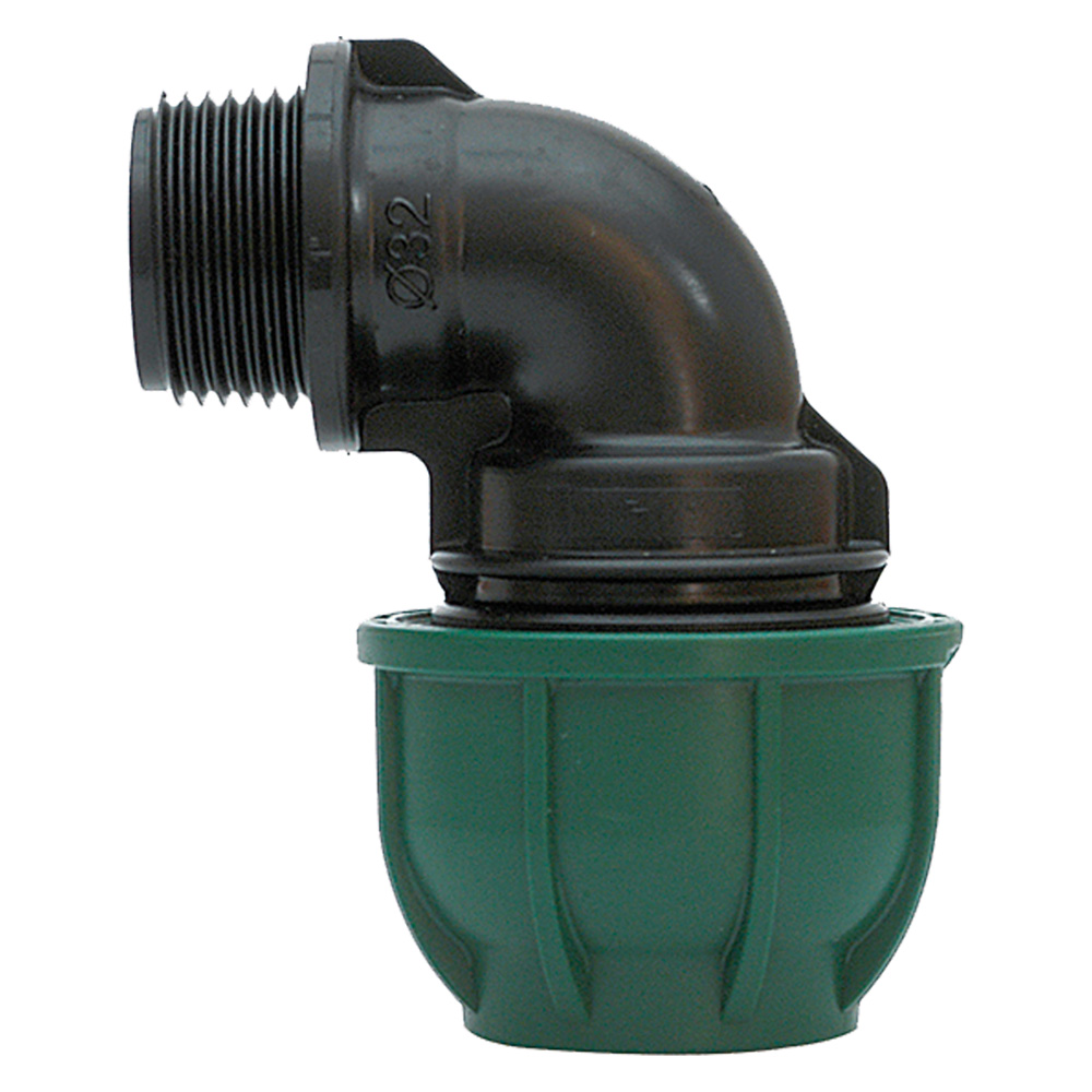 Gomito a 90° con derivazione maschio Ø 16 x 1/2 – pn 10 Irritec